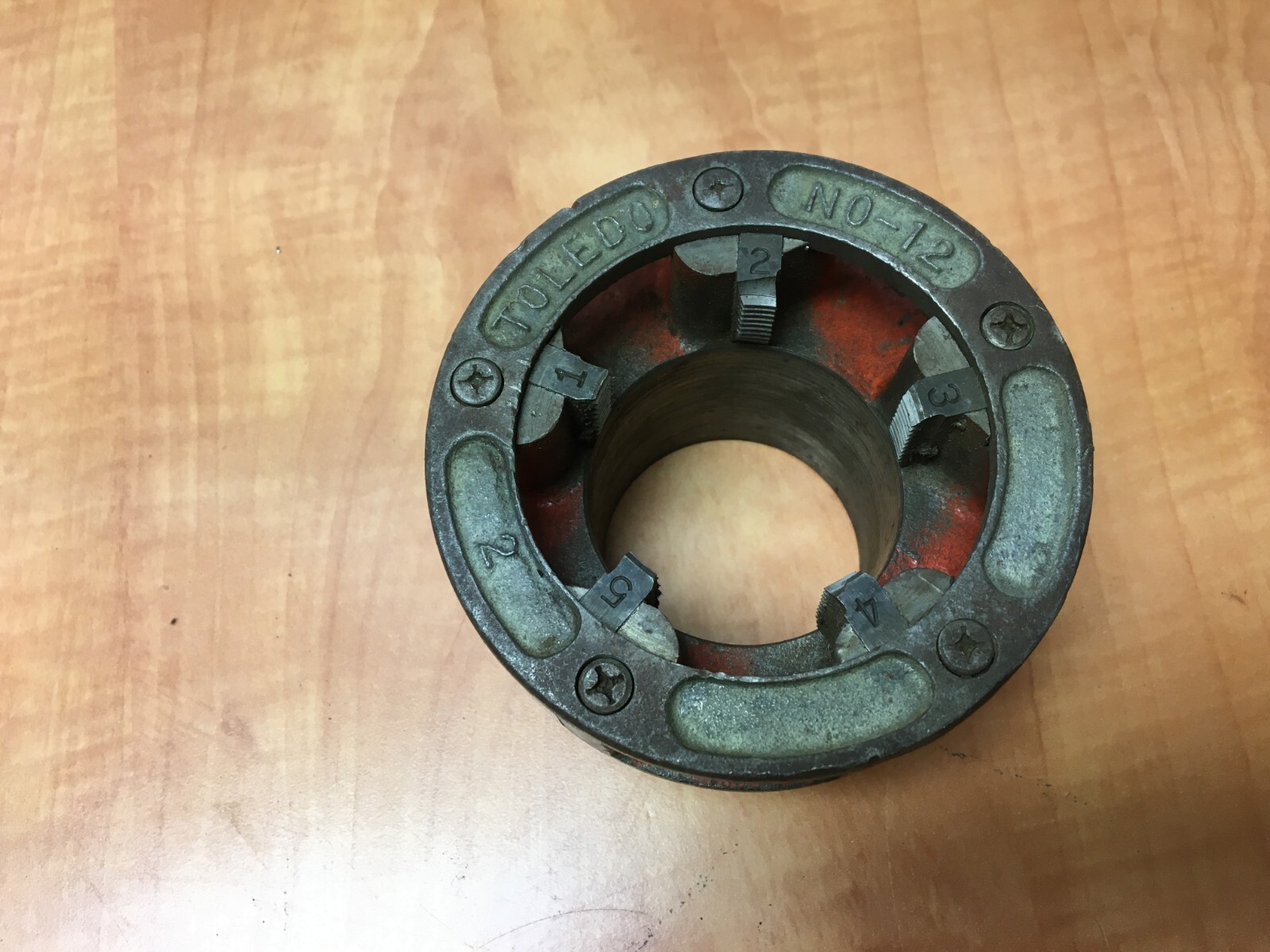 Vintage Toledo No. 12 Ratcheting Pipe Threader With 2" Die Head