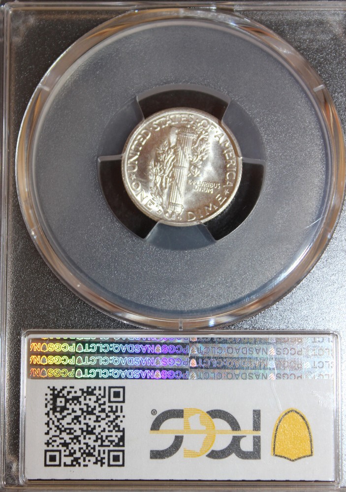 1938-D MS67FB Mercury Dime, PCGS 40497889