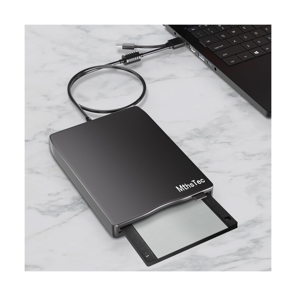 USB Floppy Drive, External 3.5" USB & Type-C External Floppy Disk Drive Porta...