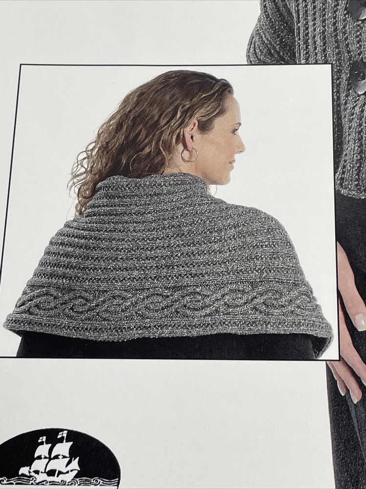 Plymouth yard Design 3 Button Wrap Knitting Pattern 1164
