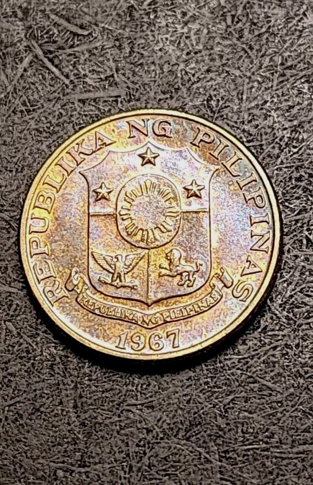 1987 Philippines 5 Sentimo Coin - Toned