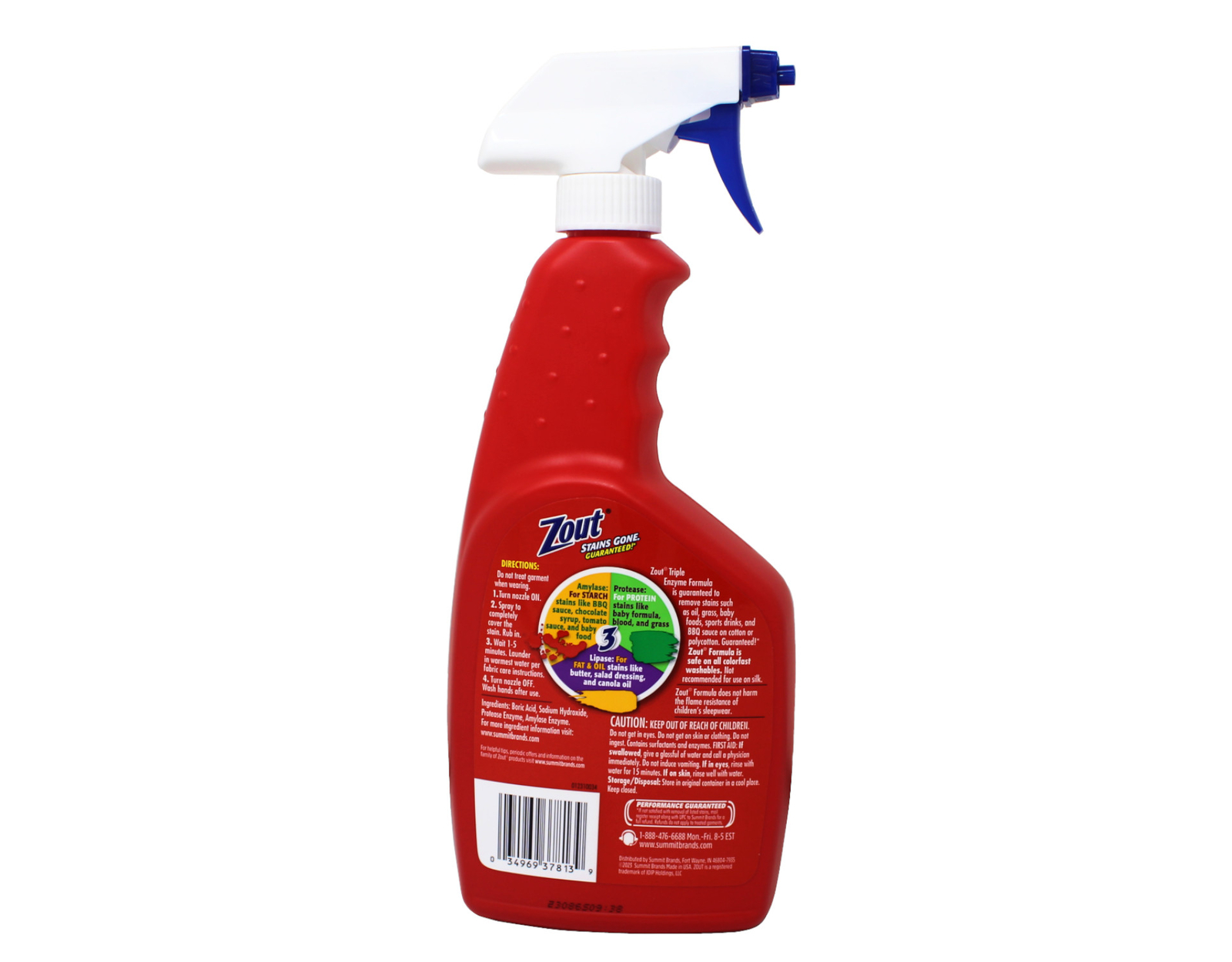 5 Pack of Zout Stain Remover Triple Enzyme Spray 22 Ounce