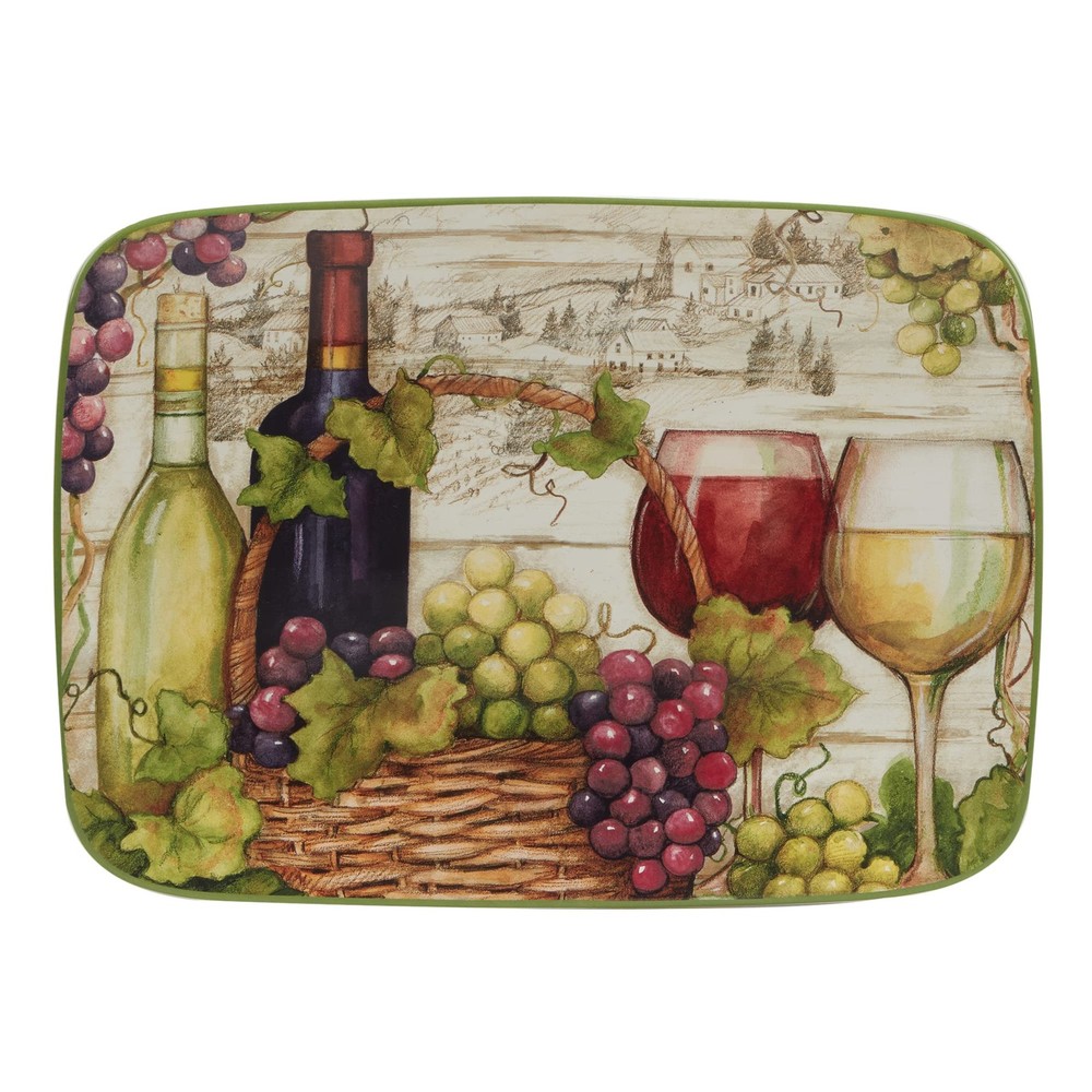 Certified International Meadow Brook Rectangular Platter 14" x 10"