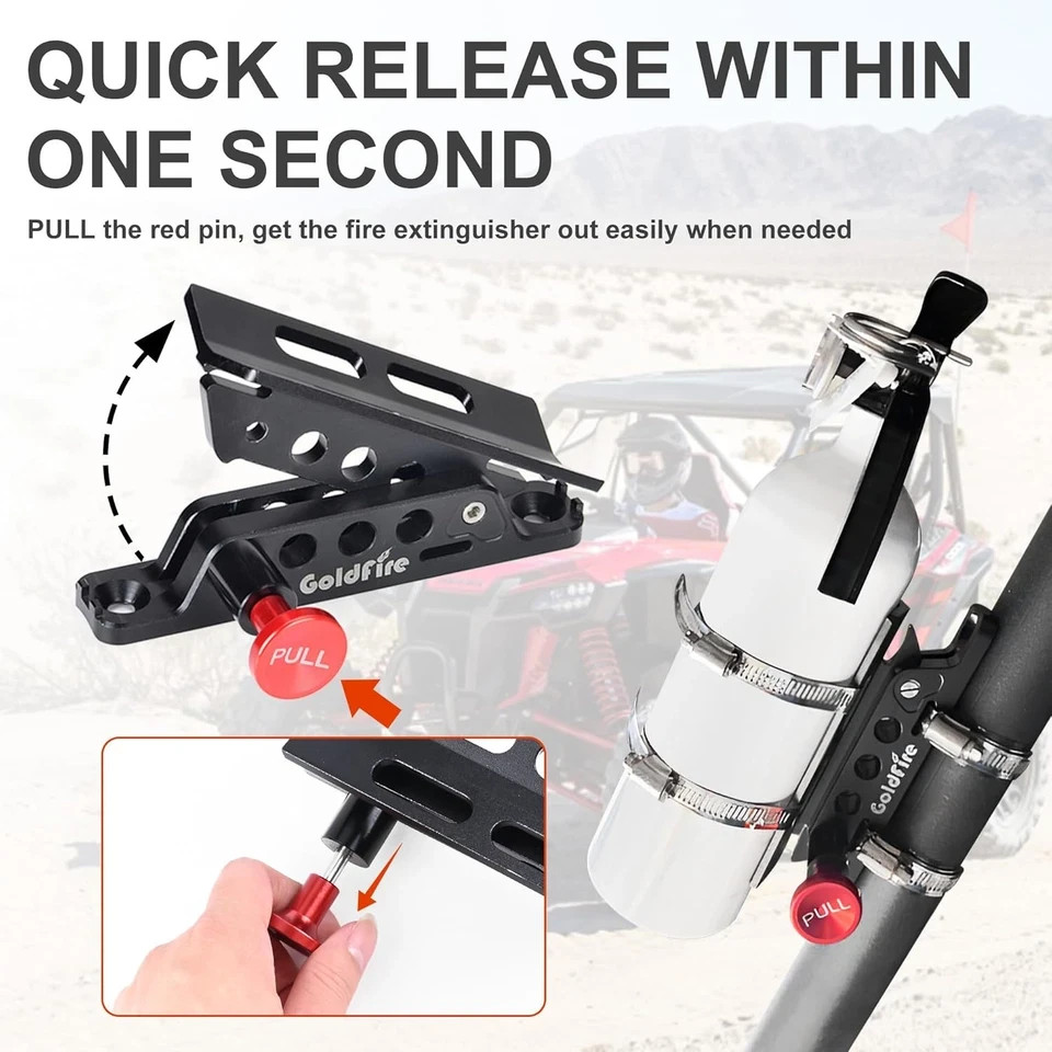Quick Release Fire Extinguisher Mount Bracket Holder Aluminum Roll Bar Mount Bot