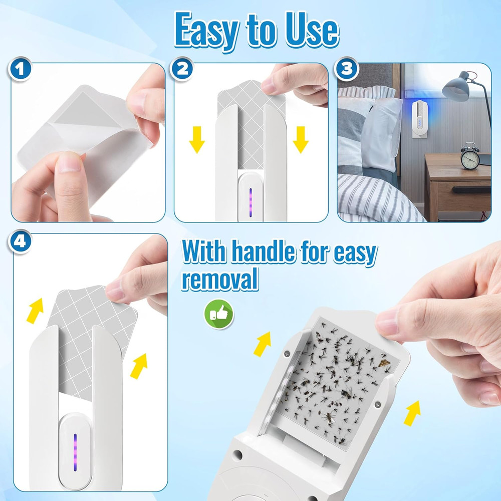 Qualirey 20 Pack Flying Insect Trap Refill Compatible with Bugmd No Buzz Zone