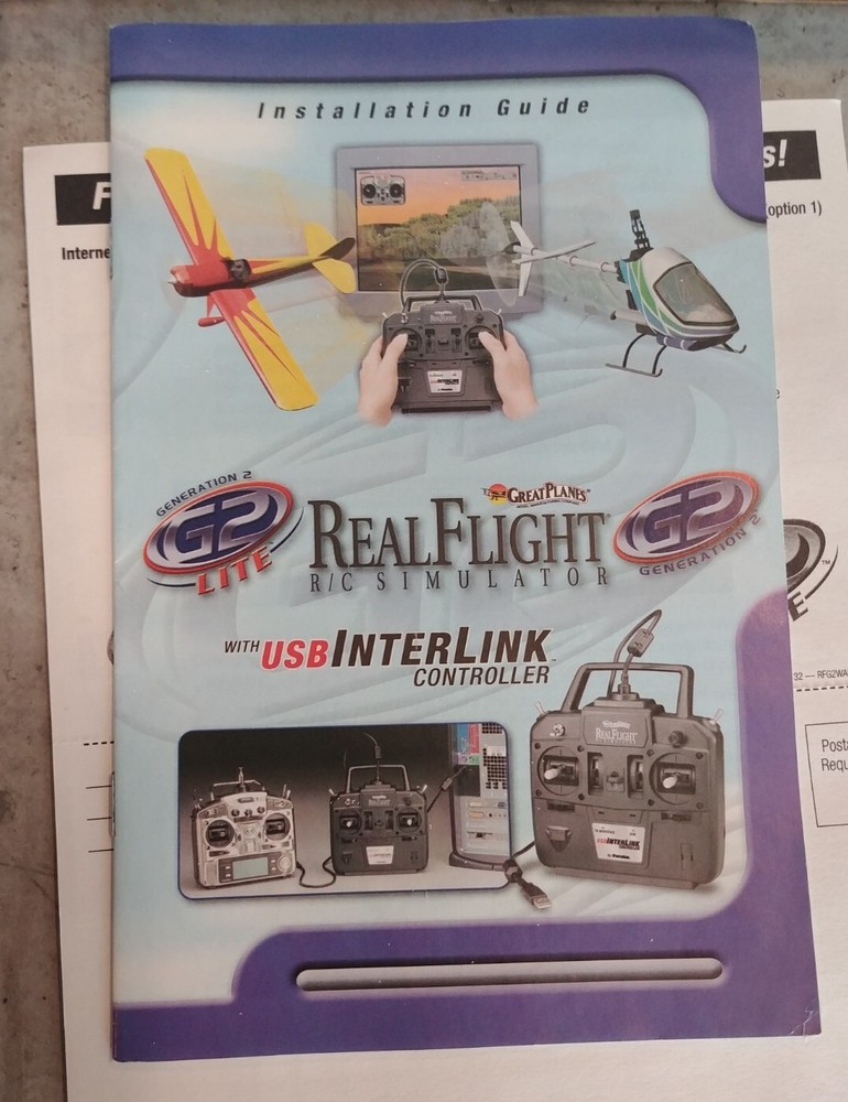 Great Planes Real Flight G2 Lite R/C Simulator /USB Interlink controller