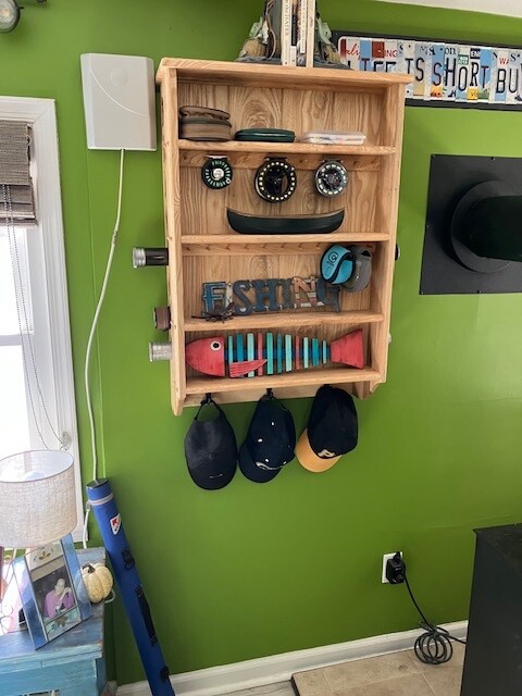 fly rod/reel display cabinet