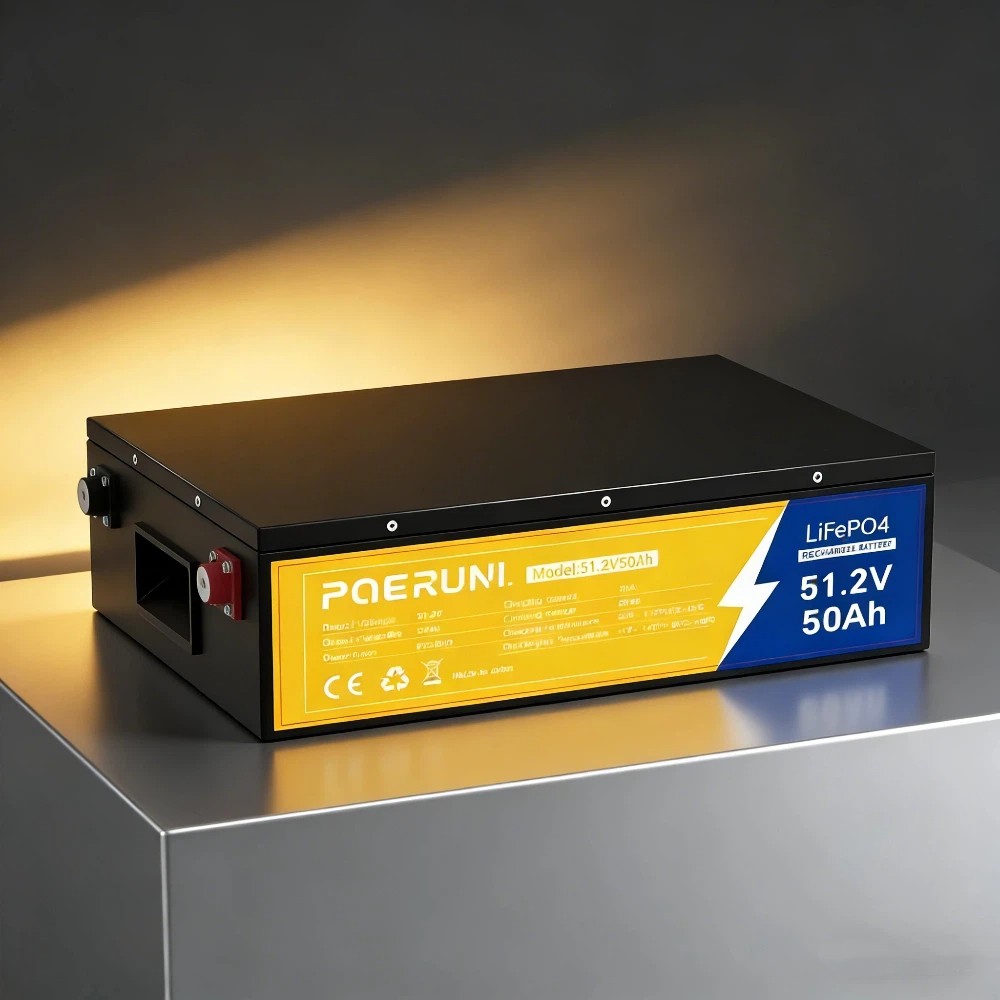 48V 50Ah LiFePO4 Lithium Battery Built-in BMS Deep Cycle for Solar RV Golf cart