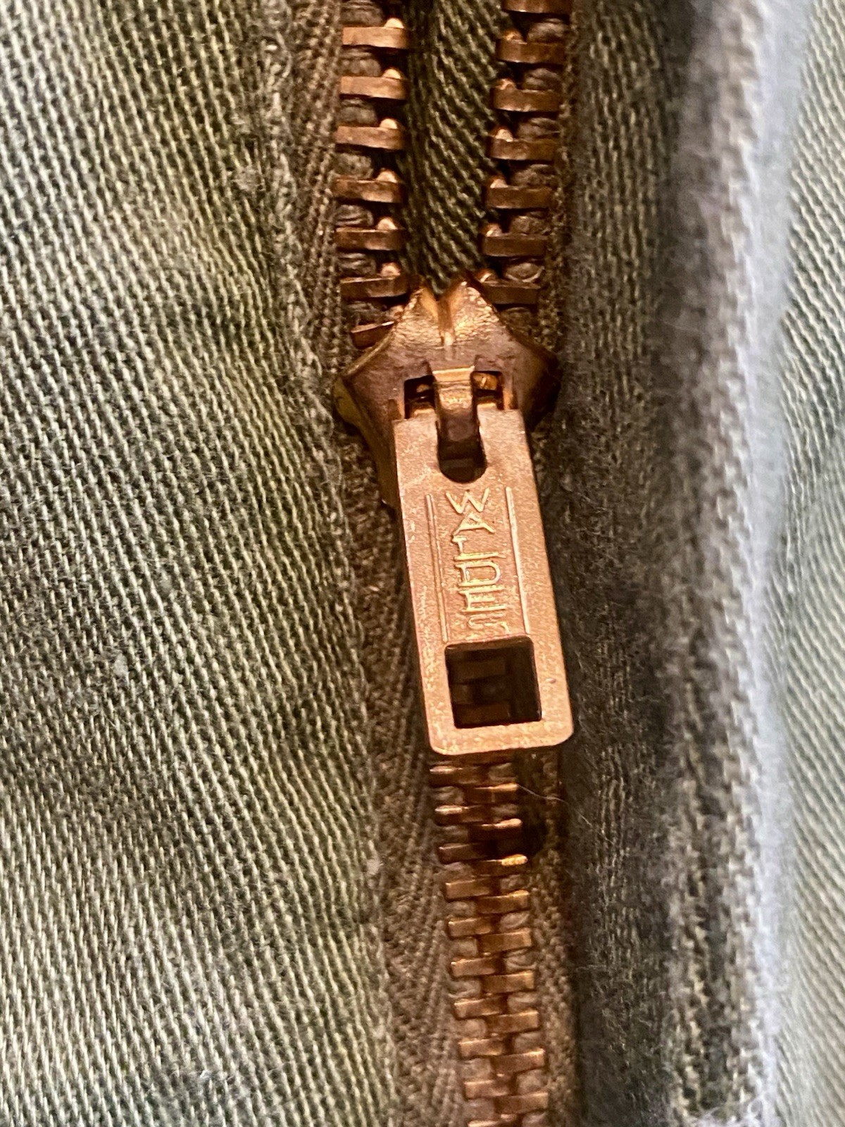 VTG 70s OG 107 pants - 28x31 - Vietnam era - Zipper - Olive Green