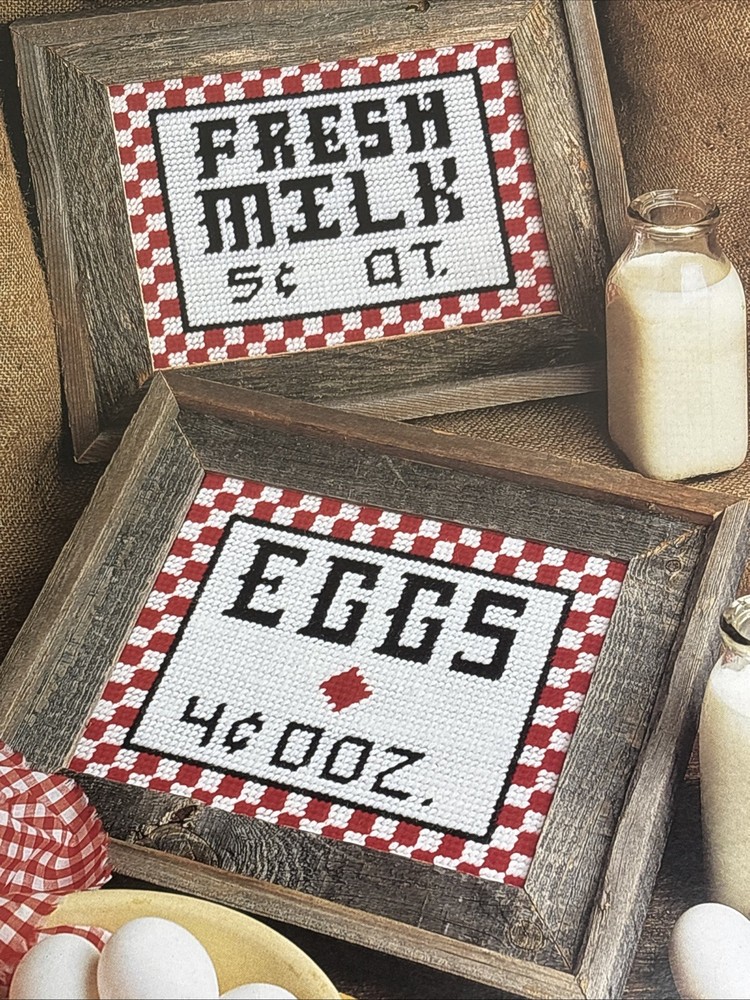 Old Time Store Signs Annie's Attic Plastic Canvas Pattern Page