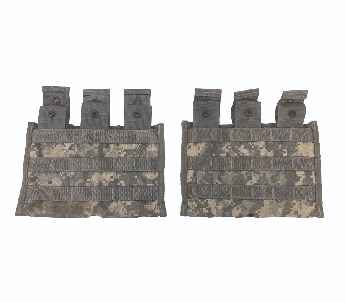 2 Pack USGI Military ACU Triple Mag Pouch Magazine 30 Round ARMY MOLLE EXCELLENT