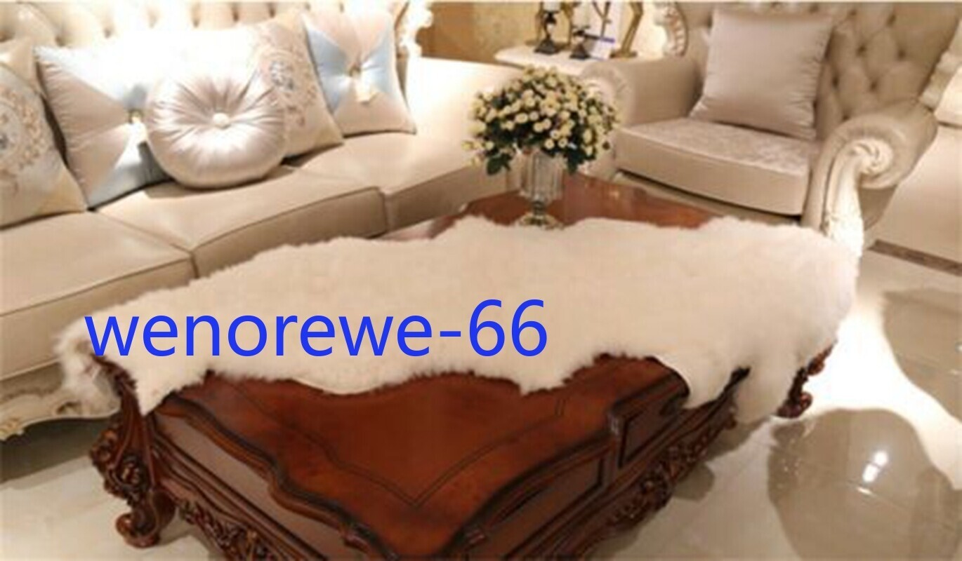 IN US!!! 100% Genuine Sheepskin Fluffy Fur Rug Windward Natural Soft Mat 24"*39"