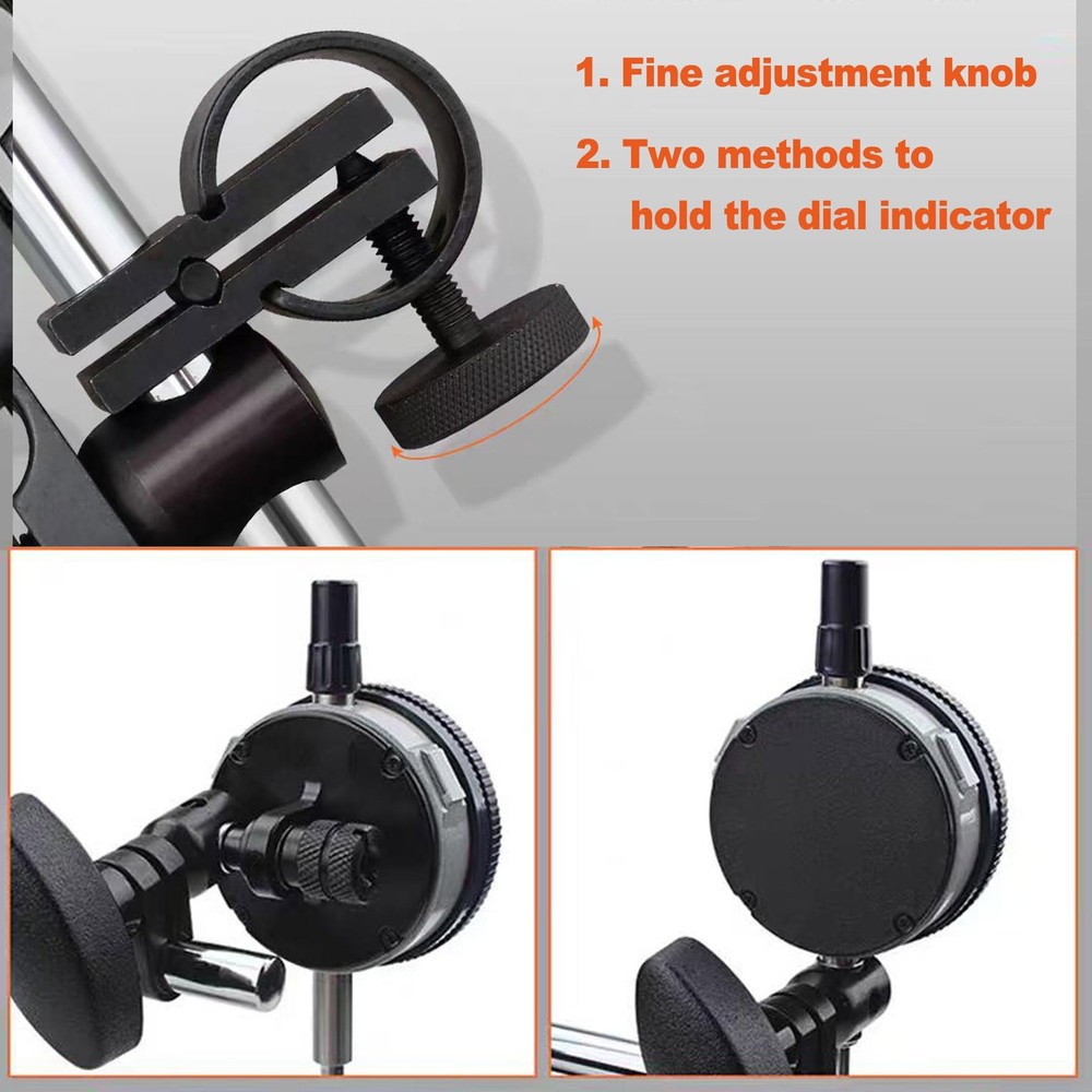 Magnetic Base for Dial Indicator Holder with Fine Adjustable Long Arm Tool St