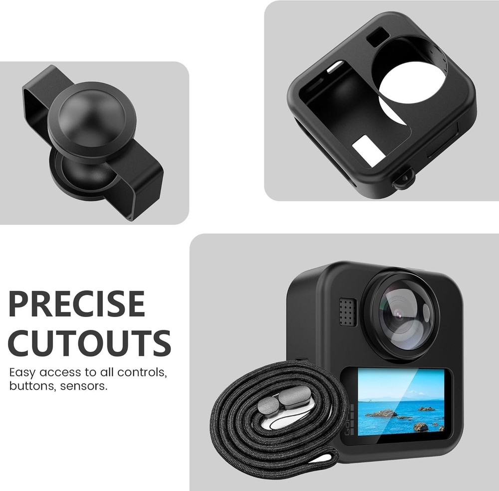 Silicone Protective Case for GoPro Max 2 with Open-Vent Design & Protective