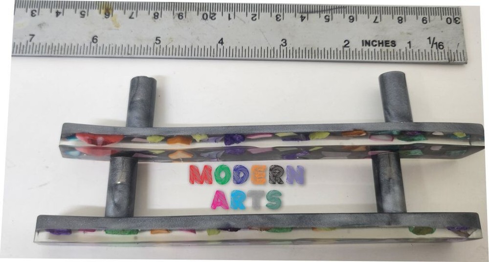 Handmade resin cabinet or drawer handle