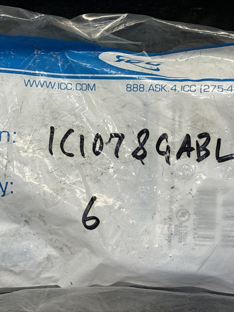 6- ICC IC1078GABL Cat6A High Density Module in Blue, Sealed ICC Packages