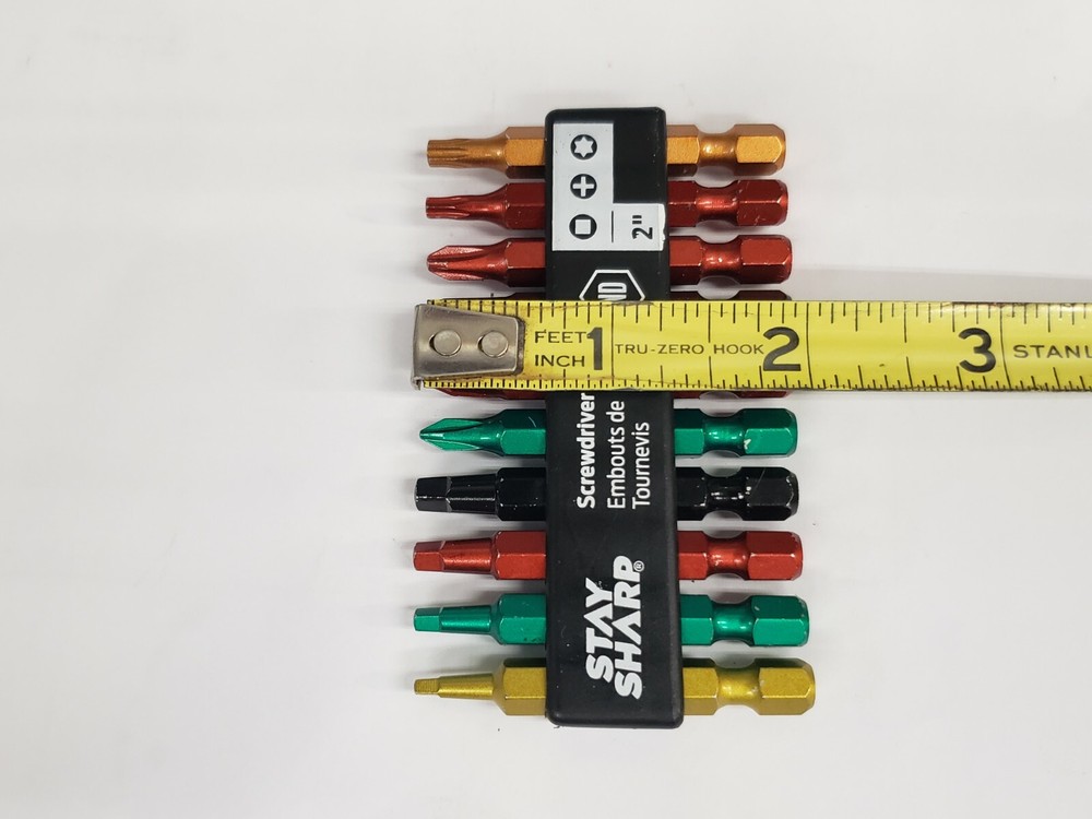 EAB Tool 75001 2-Inch Assorted Industrial Screwdriver Bit Clip