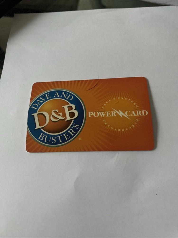 dave and buster power card (orange design)