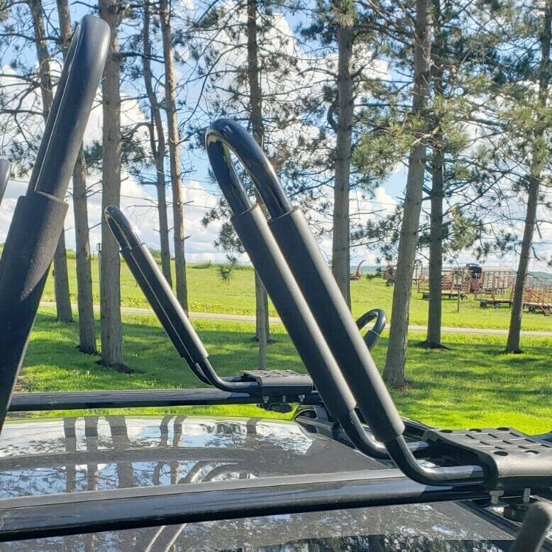 2 Pairs Kayak Roof Rack Carrier Boat Ski Surf Roof Mount Car Cross J-Bar Rack