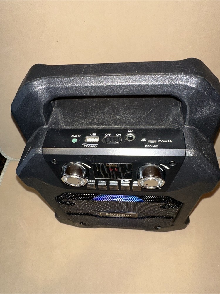 VerkTop KP-06 Black Portable Bluetooth Karaoke Speaker - Microphone Missing