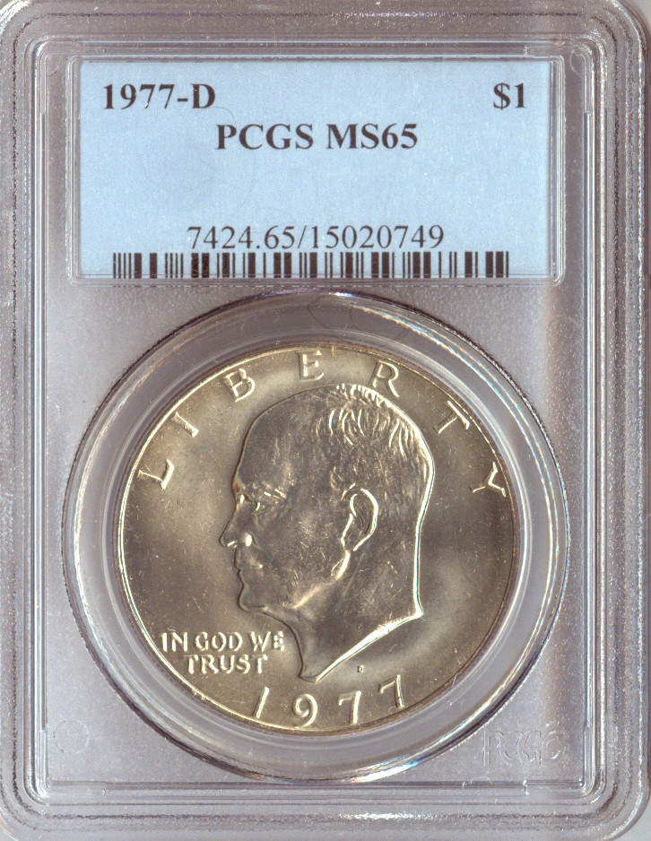 1977-D Eisenhower Dollar PCGS MS65 Quality