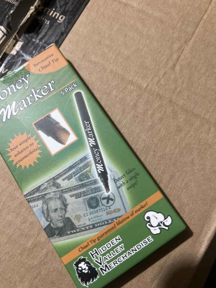 Accurate Counterfeit Detector Pens - 12 Count with Chisel Tips for Easy Use