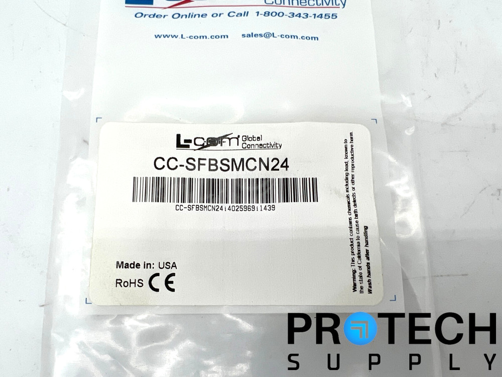 L-com CC-SFBSMCN24 Coaxial RF Cable 24" NEW