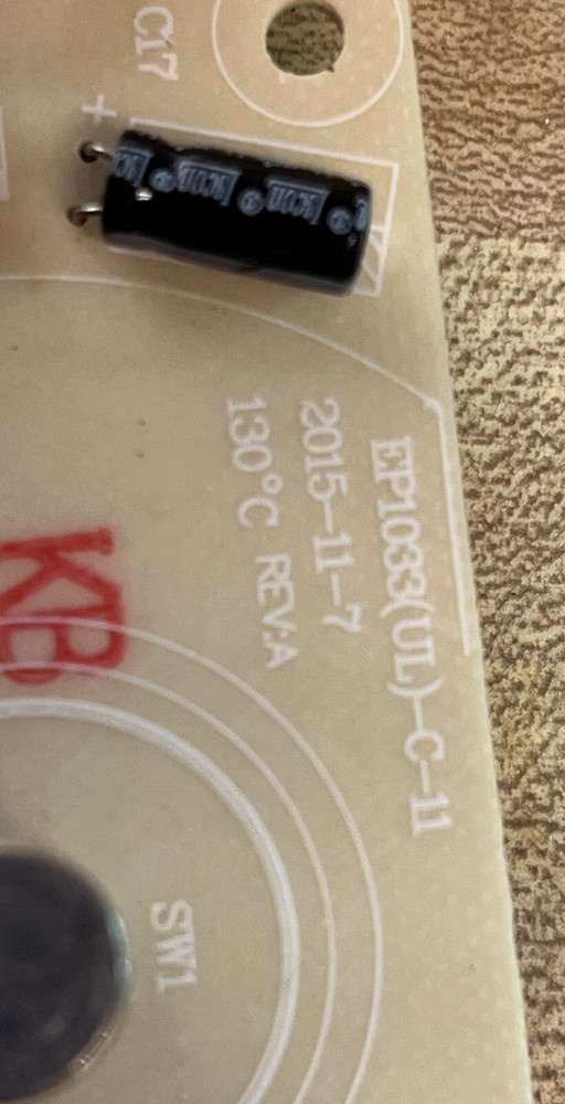 GE OPAL Ice Maker M/N OPAL01B Front panel touch button