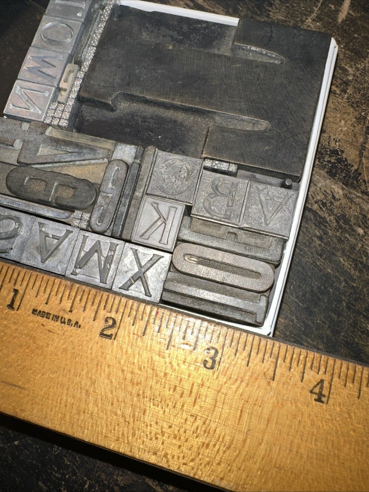 Printing Blocks Ornamental Borders Dingbats Nice Variety! #BB