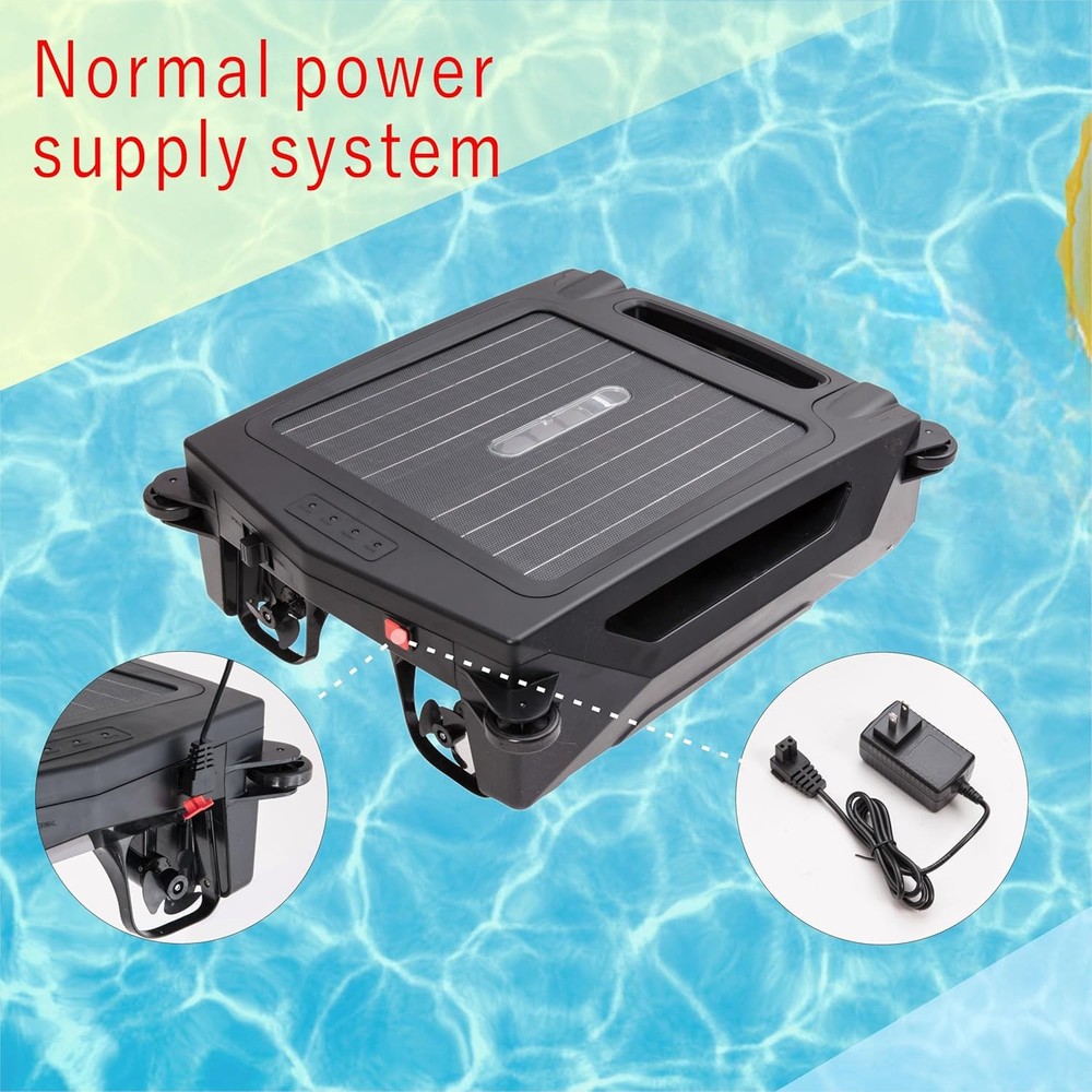 Solar Automatic Robotic Pool Skimmer Surface Cleaner Dual Mode Obstacle Avoidanc