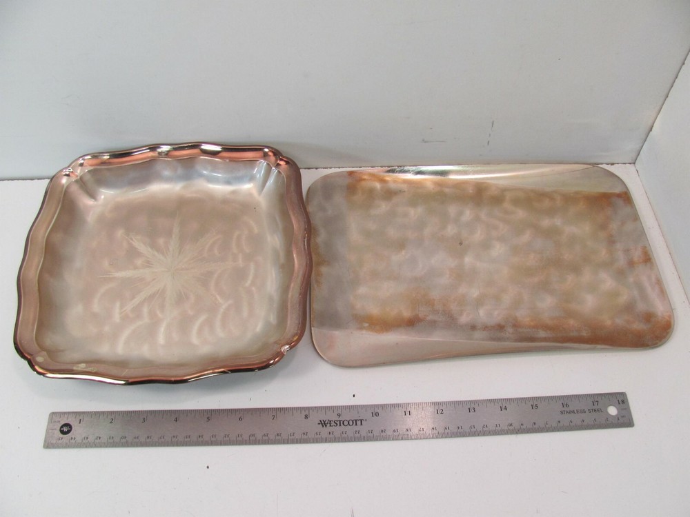 WMF IKORA Germany POLISHED BRASS SERVING TRAY SET