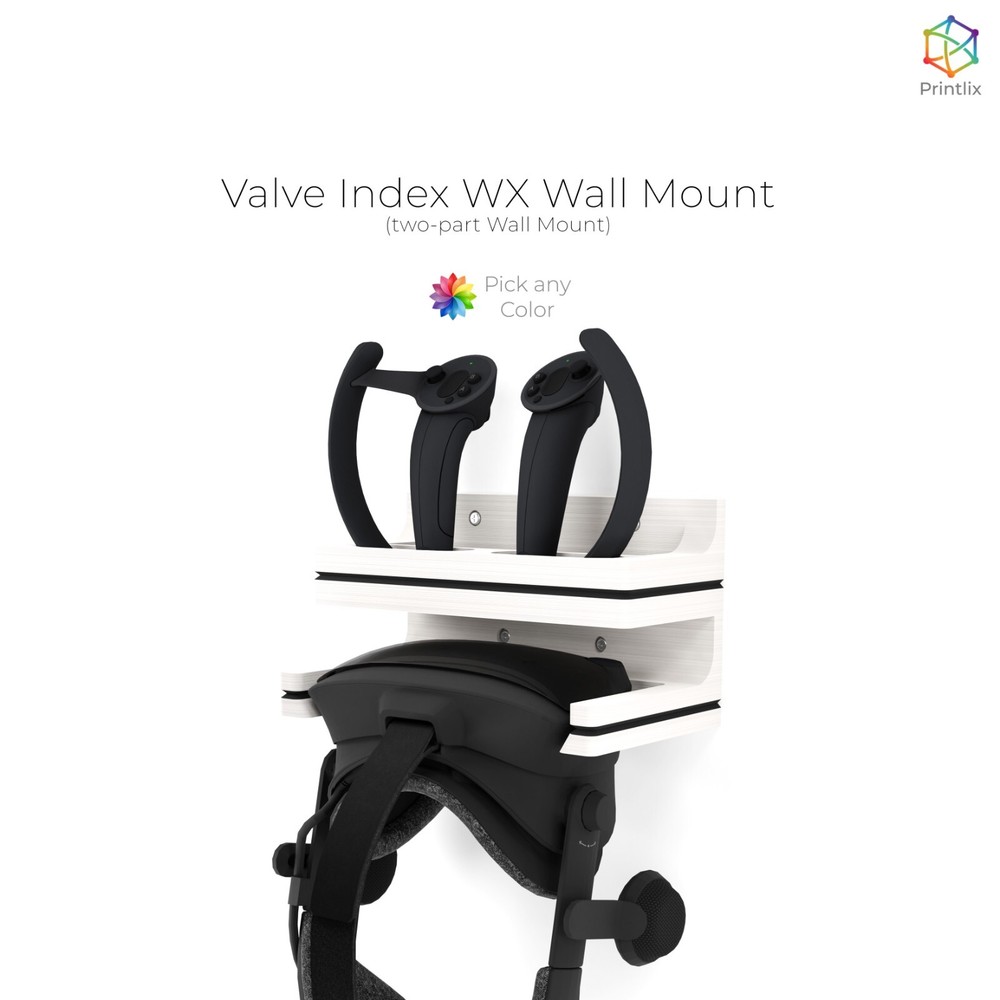 Valve Index WX Wall Mount for Index Controllers and Headset - PLA