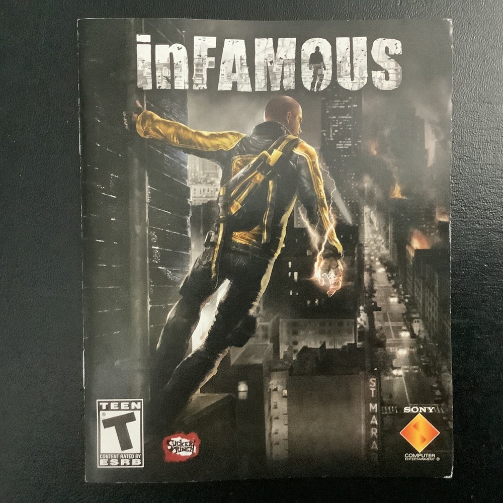 Infamous 1 PS3 PlayStation 3 Instruction Manual Only