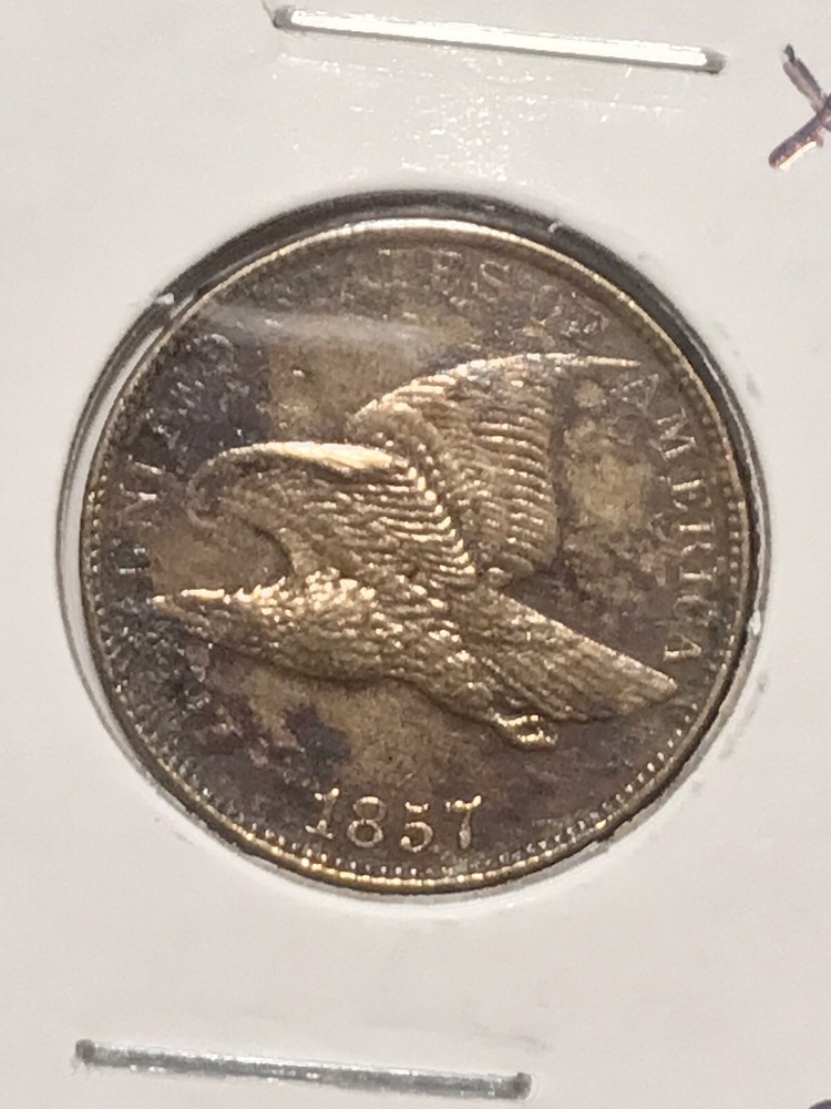 1857 Flying Eagle Cent XF+ Details