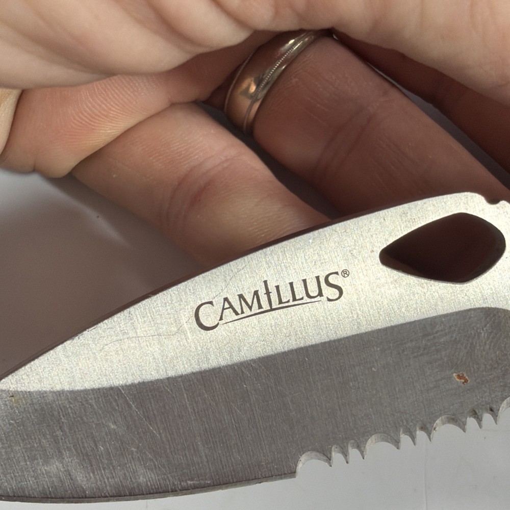 Camillus Single Blade Black Pocket Knife 7” Foldable Clean