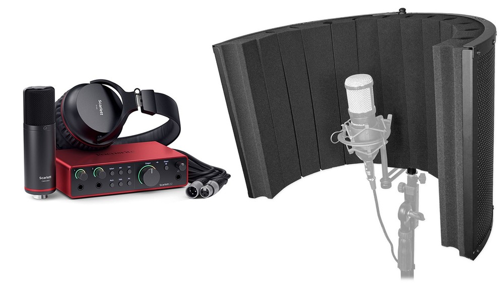 Focusrite Scarlett 2i2 Studio 4th Gen Recording Interface+Headphones+Mic+Shield