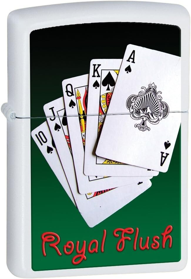 Zippo Royal Flush White Matte 28038