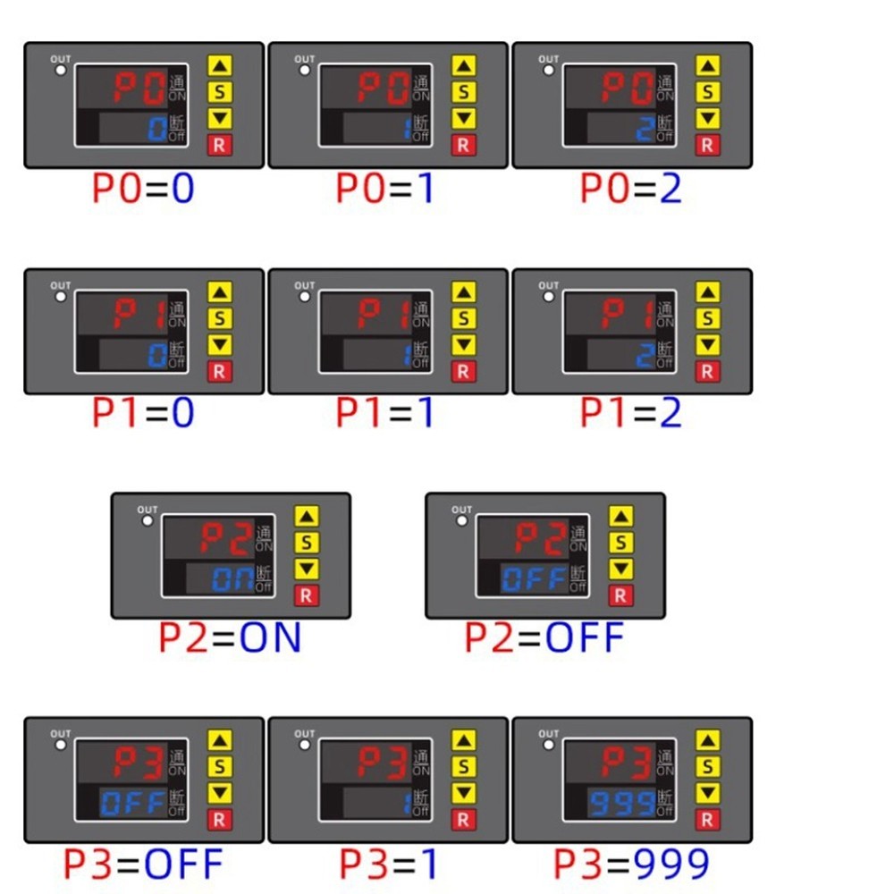 T3231 Digital Time Delay Relay, Multifunction LED Display, Cyclisc9184