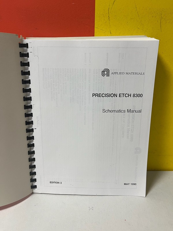 APPLIED MATERIALS 8300 PRECISION ETCH 8300 Schematics Manual