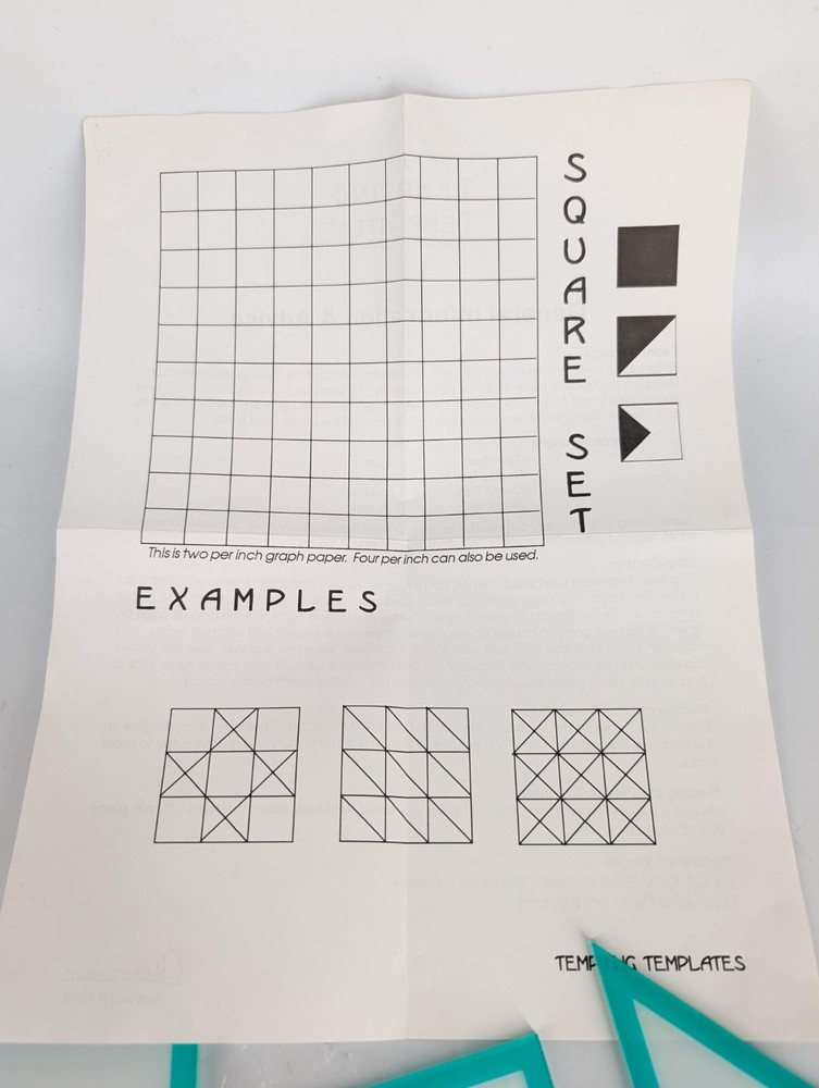 Sew/Fit Tempting Template 3pc Square Pattern Set - Quilting Stencil Guide