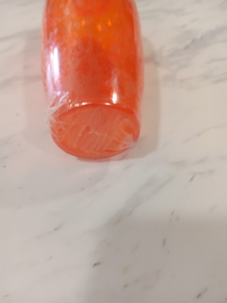 Orange Cocktail Mixer Plastic Cup Bottle NEW