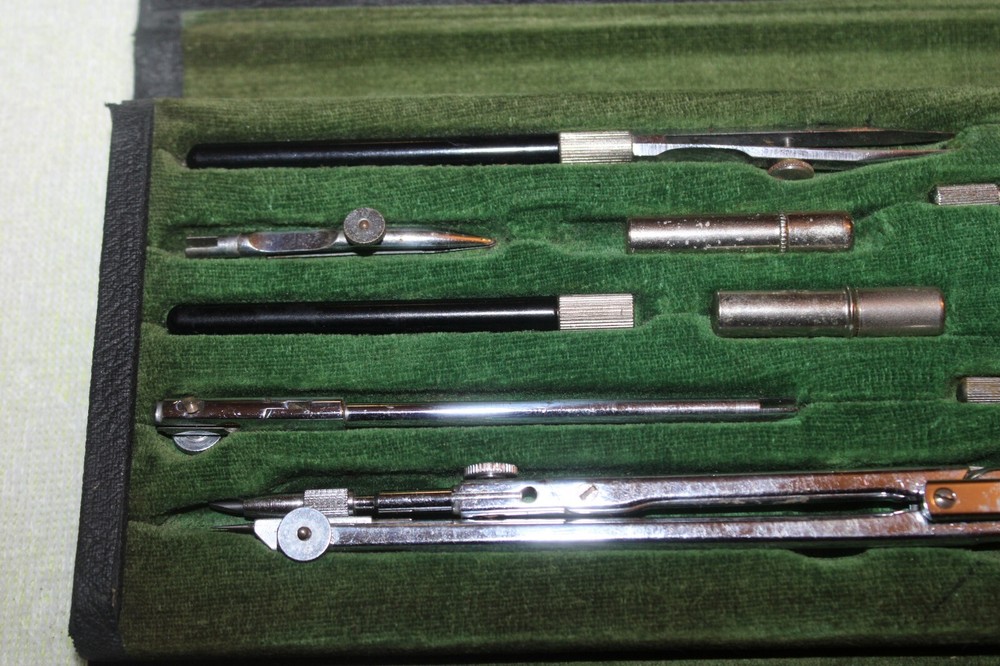 Vintage A&B Smith Co Pittsburgh Drafting Draft Tool Set