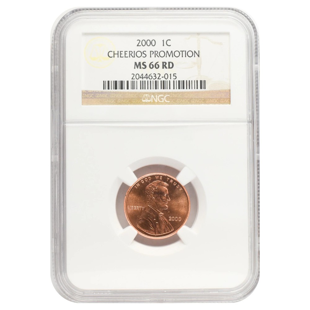 2000 Memorial Cent Cheerios MS66 Red NGC