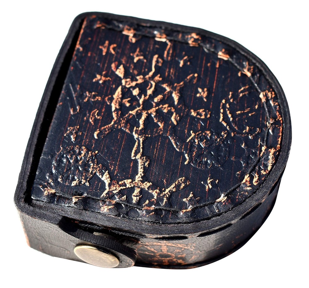Solid Brass Thoreau's Go Confidently Quote Engraved Compass with Wooden Box, ...