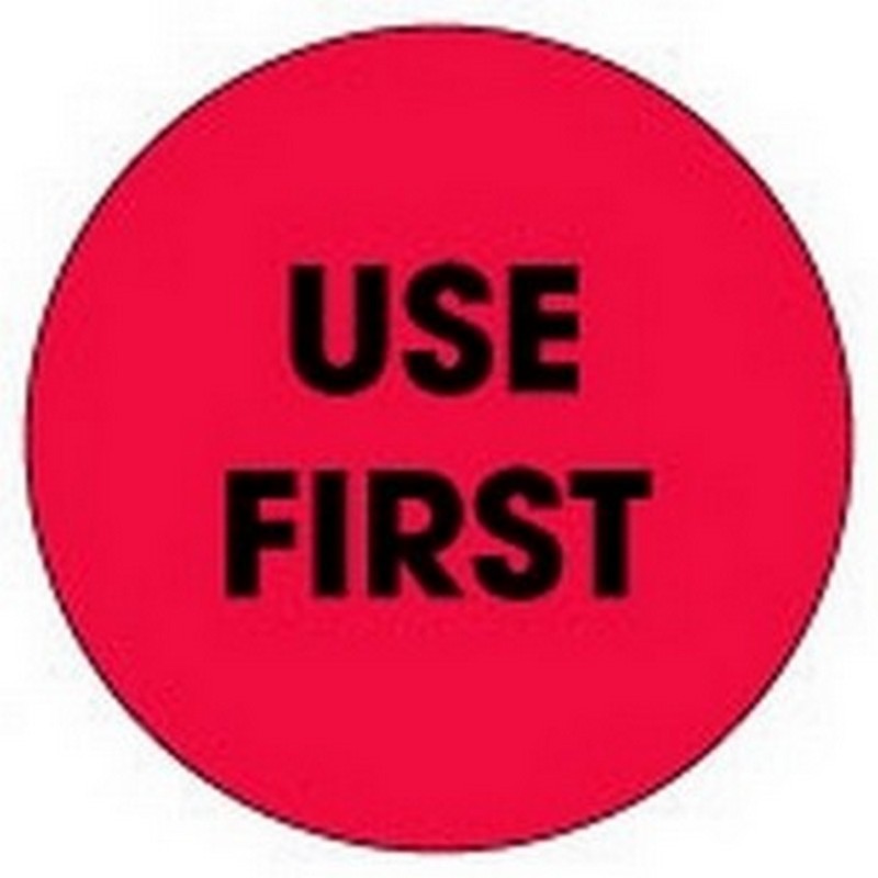 2" Diameter Use First Circle Labels (500 per Roll)