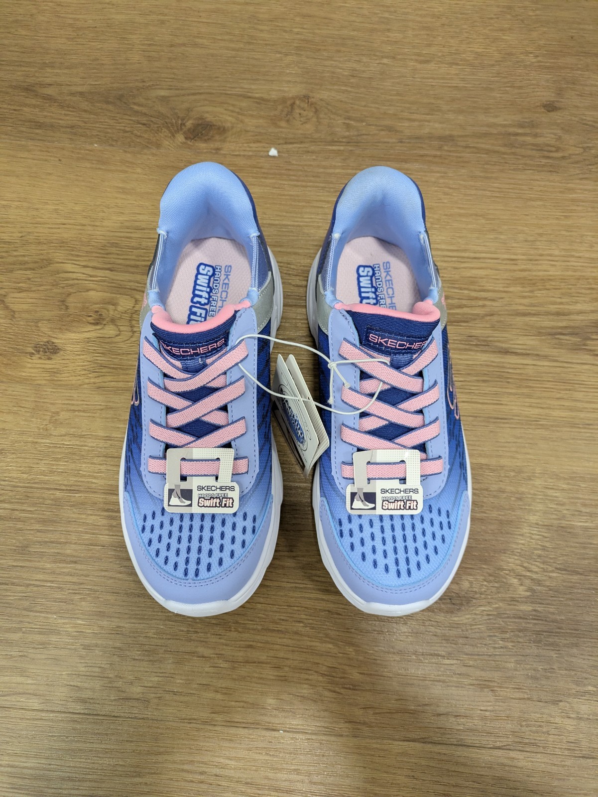 Skechers Kids Lightweight Hands Free Swift Fit Sneaker Navy/Multi Size 1