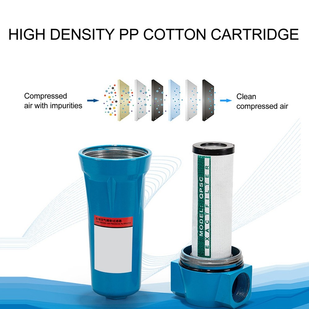 Compressed Dryer Air Filter Clear Thread No Leakage Thickened Housing