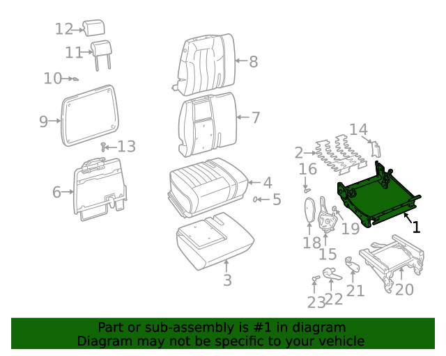 Genuine GM Seat Frame 88895055
