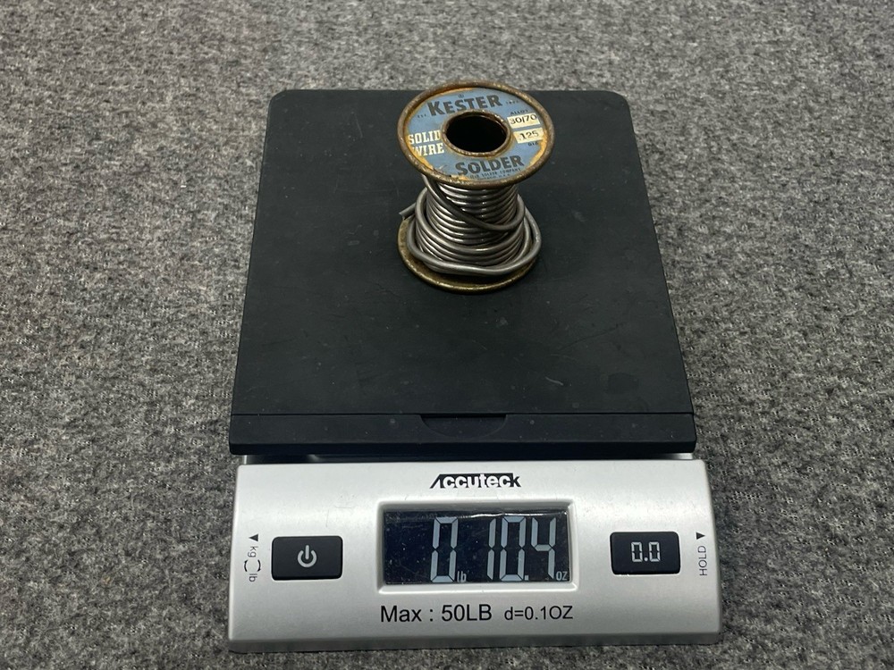 Kester 30/70 Solid Wire .125 Diameter Solder 11oz Spool