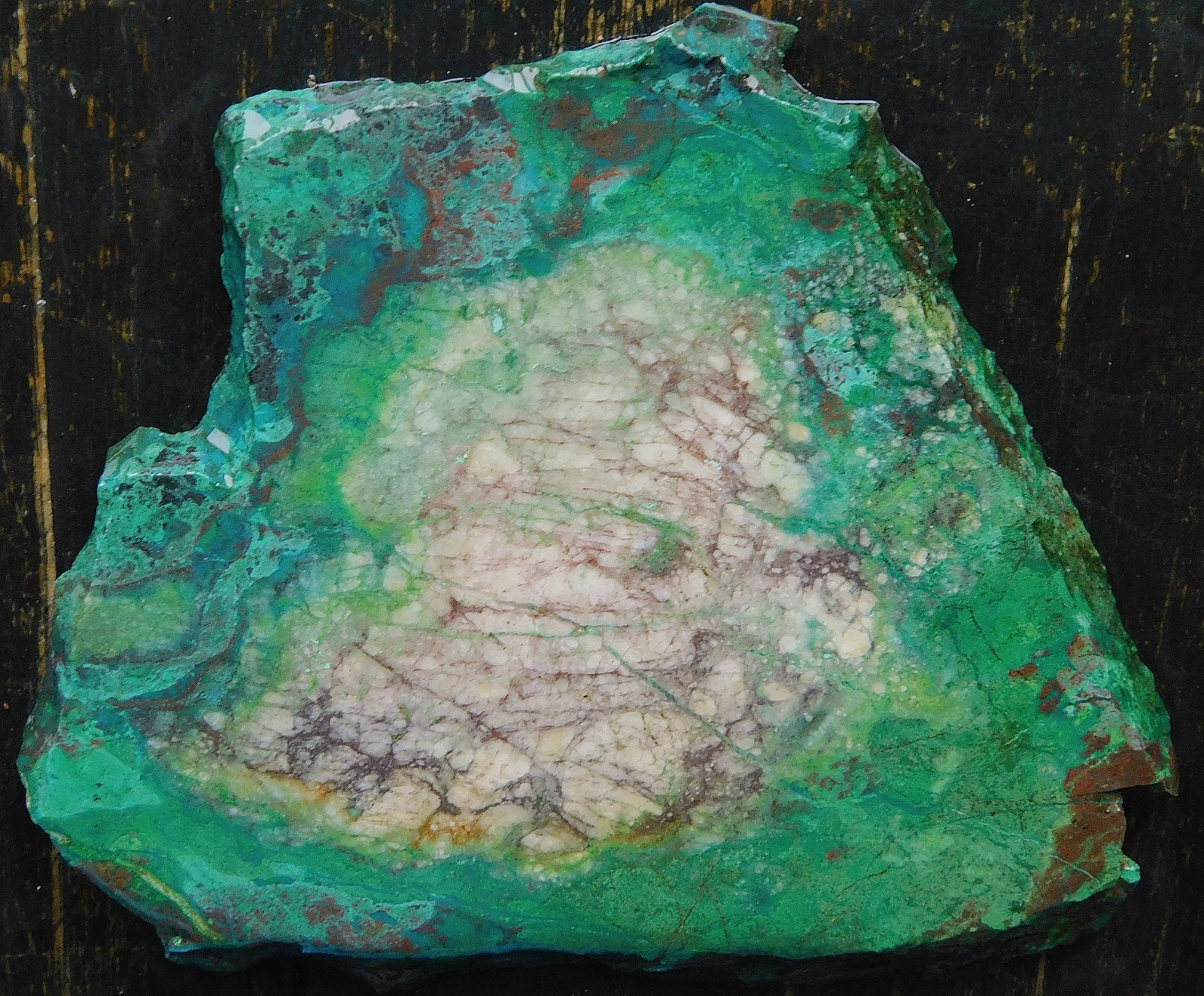 Chrysocolla lapidary cabbing slab 6mm thick